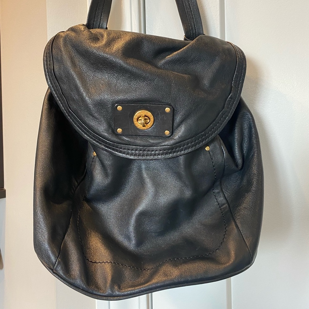 Marc Jacobs Convertible Leather Backpack Purse EUC